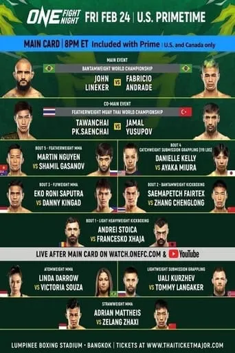 ONE Fight Night 7: Lineker vs. Andrade II movie poster - Entertainment content
