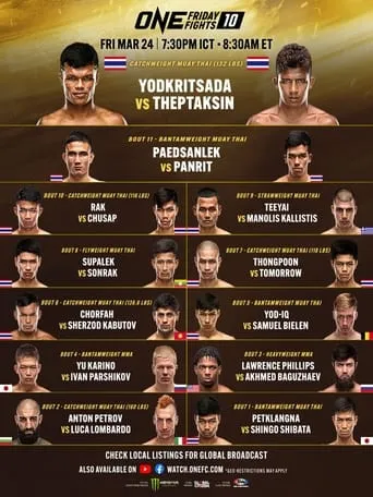 ONE Friday Fights 10: Yodkrisada vs. Thepthaksin movie poster - Entertainment content