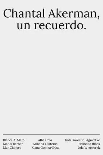 Chantal Akerman, un recuerdo movie poster - Entertainment content