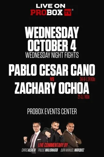 Pablo Cesar Cano vs. Zachary Ochoa movie poster - Entertainment content
