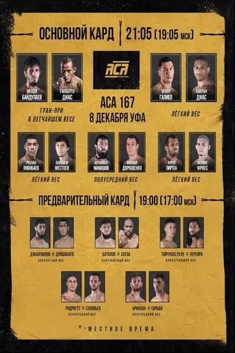 ACA 167: Baydulaev vs. Dias movie poster - Entertainment content