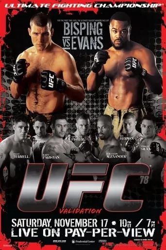 UFC 78: Validation movie poster - Rated 5.9/10