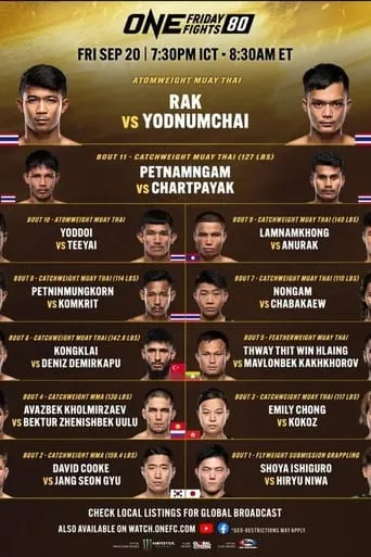 ONE Friday Fights 80: Rak vs. Yodnumchai movie poster - Entertainment content