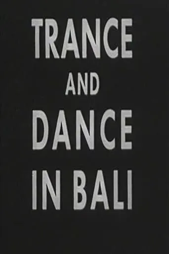 Trance and Dance in Bali movie poster - Rated 5.2/10