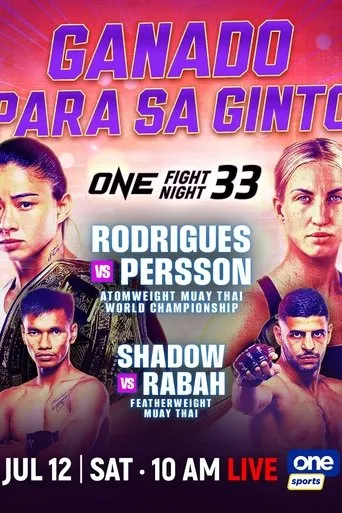 ONE Fight Night 33: Rodrigues vs. Persson movie poster - Entertainment content