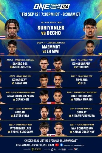 ONE Friday Fights 124: Suriyanlek vs. Decho movie poster - Entertainment content