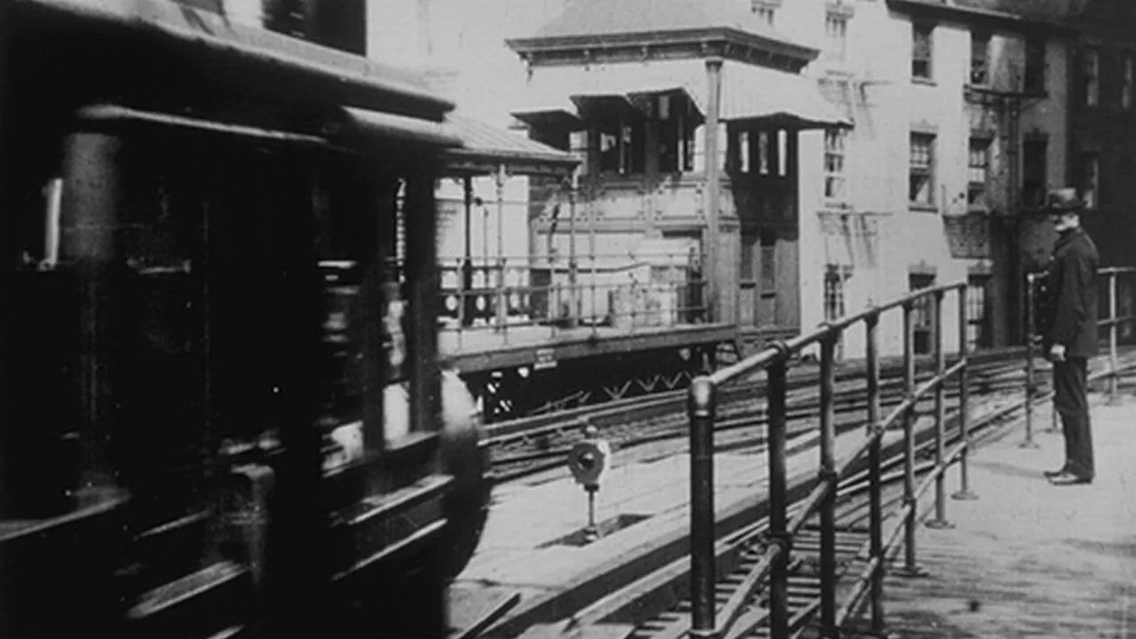 New York. Arrival of a Train at Battery Place