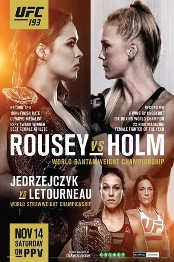 UFC 193: Rousey vs. Holm movie poster - Rated 7.5/10