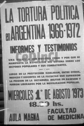 Informes y testimonios. La tortura política en Argentina 1966-1972 movie poster - Entertainment content