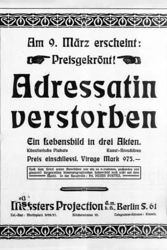 Adressatin verstorben movie poster - Entertainment content