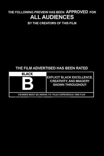 Rated B For Black movie poster - Rated 5.5/10