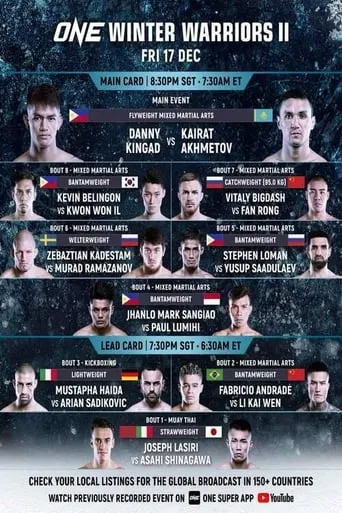 One Championship: Winter Warriors II movie poster - Entertainment content
