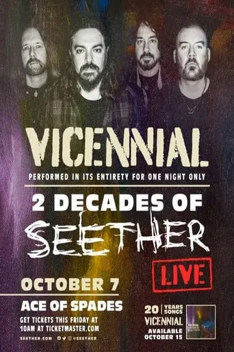 Seether | Vicennial Live Stream movie poster - Entertainment content