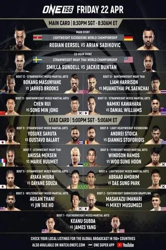 One Championship: ONE 156 movie poster - Entertainment content